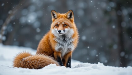 Obraz premium A red fox isolated on a white background with eyes like a kitten