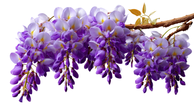 Wisteria Elegance: Delicate wisteria blooms cascade gracefully, showcasing intricate purple floral details. A touch of serene beauty for a range of creative projects.