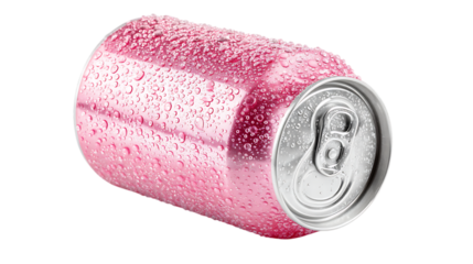pink cane of cold drink isolated on white background