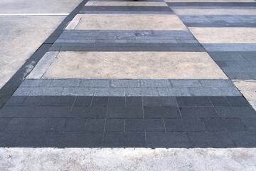 Stone block sidewalk perspective view background