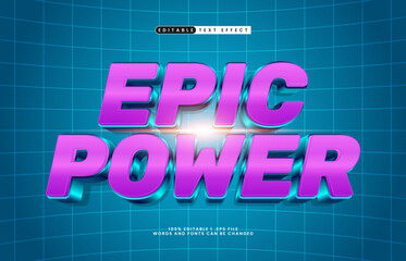 epic power editable text effect with a superhero and brave text effect