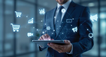 Fototapeta premium Digital Marketing Strategy Grow Your Business Online with Data-Driven Insights
