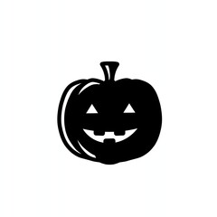 halloween jack o lantern, pumpkin face horror illustration 