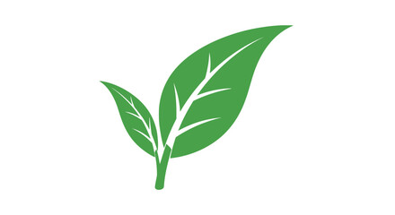 Fresh Green Leaves Icon Illustrating Natural Growth, Sustainability, and Organic Concepts for Eco-Friendly Projects and Environmental Awareness Campaigns