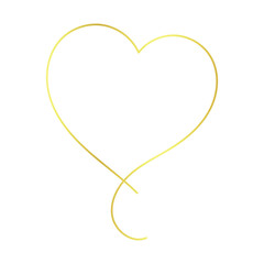 illustration of a heart with a gold ribbon