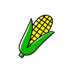 Corn Cob Icon Vector Illustration