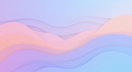 Abstract Pastel Wavy Pattern in Soft Blue Pink and Purple Tones for Modern Design