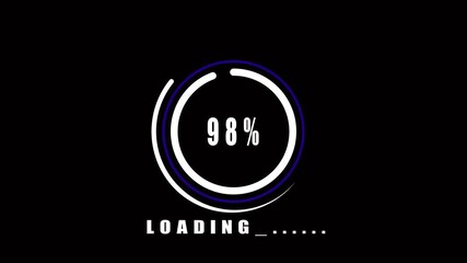 Animated loading circle 81 percent complete progress bar digital interface technology modern design. Loading screen animation 81 percent complete progress bar animated loading. - Powered by Adobe