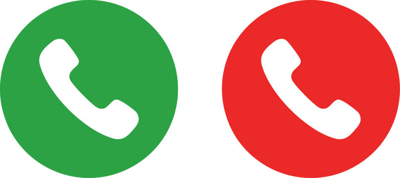 Accept decline call icon phone vector communication symbol