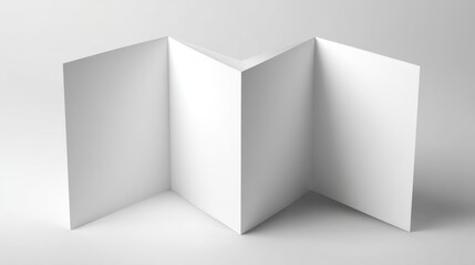 Tri Fold Square Blank White Square Catalogue Mock Up Design
