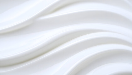 Naklejka premium White Abstract Wave Texture Seamless Background with Smooth Surface and Flowing Curves