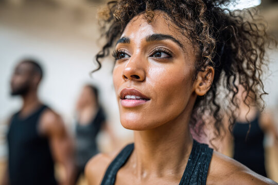 Dancer rehearsing choreography in a dance studio