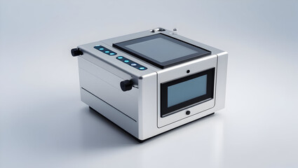 Field spectrometer used for environmental laboratory analysis on white background