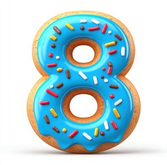 Blue Glazed Donut Number Eight