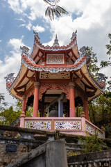 Fototapeta premium old temples brick buildings statues and figures history of vietnam