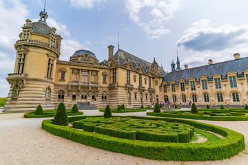 Chateau de Chantilly, a historic castle in Chantilly, France