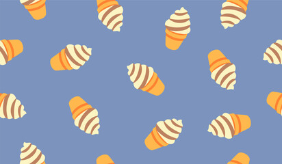 Cute ice cream pattern background vector design