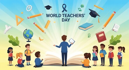 Celebrating World Teachers' Day with a dedicated educator inspiring students to learn and grow