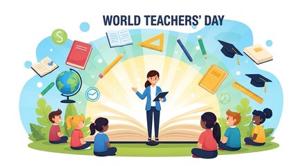 Celebrating World Teachers' Day with a dedicated educator inspiring students to learn and grow