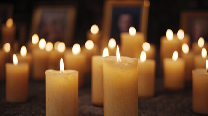 Illuminating Memories: A Candlelit Tribute for Reflection and Remembrance in a Serene Lifestyle Setting