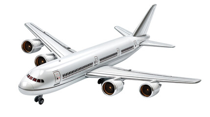 Fototapeta premium Sleek Aircraft Silhouette: A pristine aircraft is captured in a state-of-the-art illustration showcasing its elegant design and emphasizing the wonder of modern aviation.