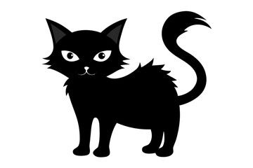 halloween  cat  silhouette vector illustration