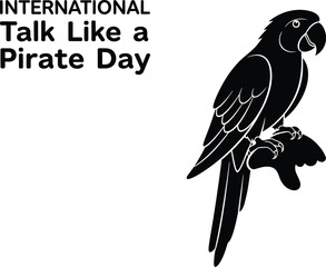 Naklejka premium Illustration of a parrot for international talk like a pirate day