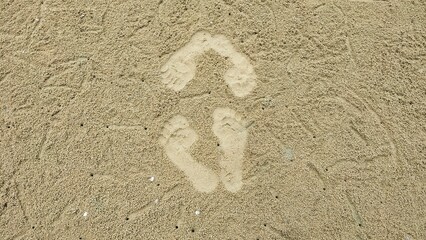 footprint on the sand