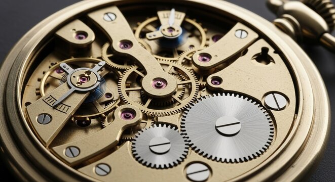 Intricate vintage pocket watch with broken glass symbolizes fragility of time and memories