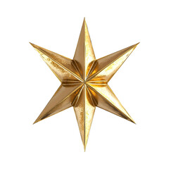 golden star isolated on white