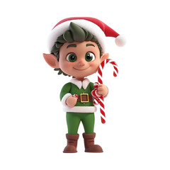 christmas elf with a gift