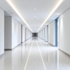 Fototapeta premium Empty white hallway