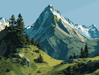 "Majestic Mountain River Landscape"