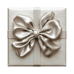 silver gift bow