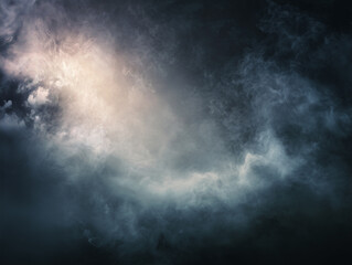 Obraz premium 白と黒が混じり合うスモークと霧の抽象的なバックグラウンド「生成AI」