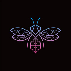 Geometric Luxury Bee Logo Design