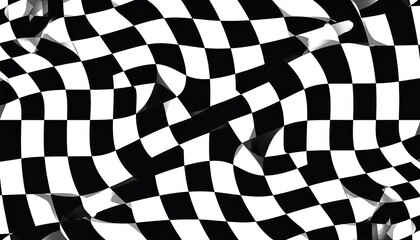 Fototapeta premium Checkered flag waving abstract