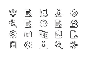 Process Management and Workflow Optimization Outline Icon Pack
