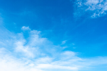 Panorama of cloud clear sky background for summer vacation concept at ocean and summer sea water with sunlight of beautiful cloudy	