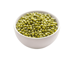 Green mung beans in a bowl