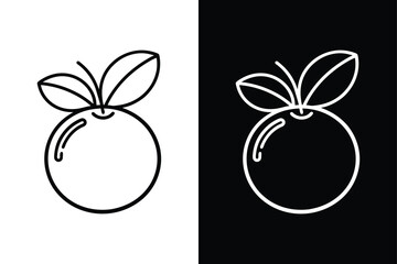cranberry fruit minimalist vector line icon for graphic design project
