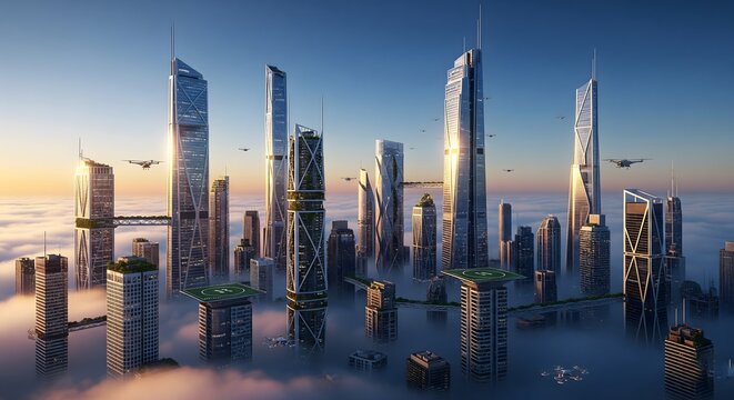 Futuristic City Skyline