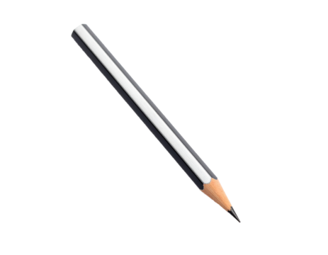 Classic Yellow Pencil with Eraser Isolated on Transparent Background