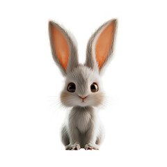 Obraz premium white rabbit isolated on white