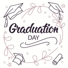 Graduation day celebration with academic caps and scrolls