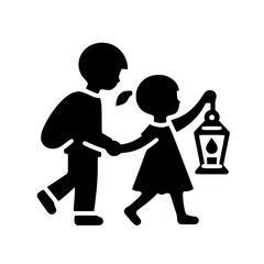 Kids with Lanterns Icon
