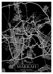 Makkah Saudi Arabia City Street Map. downtown tourism, house art travel metropolis concept, travel art city, patriotic abstract banner, view office street Art