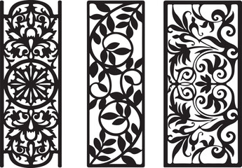 Elegant Laser Cut Wall Art Vector Design, crafted with intricate detailing for a modern and stylish look. Perfect for wall panels, partitions, and home decorations,