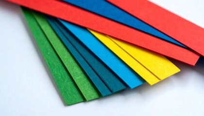 Colorful paper strips arranged