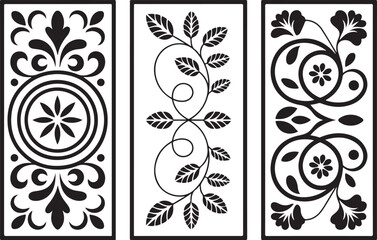 Elegant Laser Cut Wall Art Vector Design, crafted with intricate detailing for a modern and stylish look. Perfect for wall panels, partitions, and home decorations,